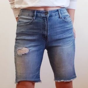 Jessica Simpson - Venice Cutoff Short Distressed High Rise Denim Jean 28
